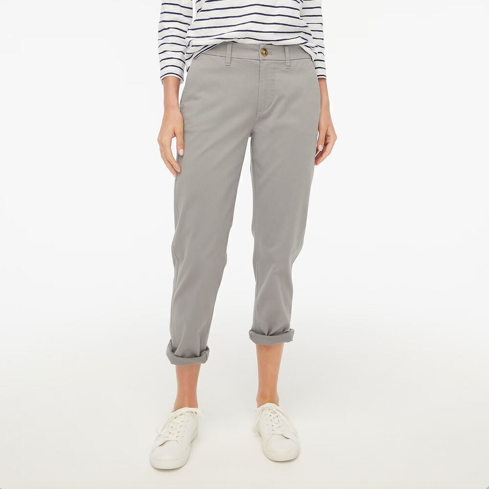 J. Crew Factory Straight Leg Pants in Light Gray
